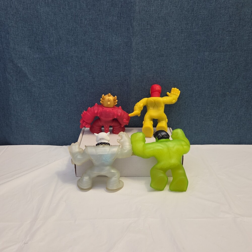 Goo Jit Zu Heroes Marvel Set of 4 Hulk Iron Man Pantaro Blazagon Squishy Toy - Picture 16 of 16